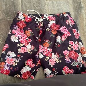 Pacsun flower swim shorts